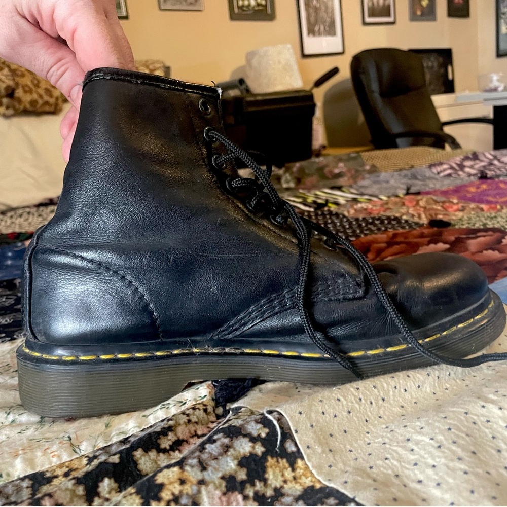 Dr. Martens Black Leather Lace-Up Boots - Picture 2 of 9